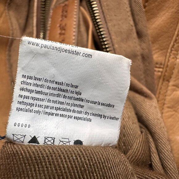 Paul & Joe Sister Tan Leather Y2K Hobo Bag With Adjustable Strap & Multiple Comp - Picture 9 of 16